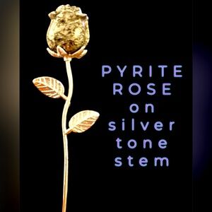 Pretty Pyrite Crystal Forever Rose